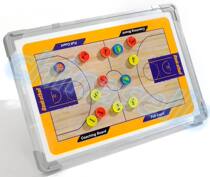 Double-sided basketball tactical board colorful aluminum alloy coaching board magnetic teaching board drill board tactical sand table with pen eraser