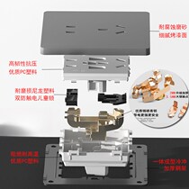 Ultra-thin white two-b three-prong five-hole socket concealed frosted hole plug-in board home wall switch panel