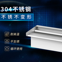 Stainless steel waterfall outlet European style landscaping fish pond rockery courtyard water box water curtain wall Jingdian