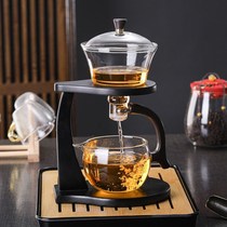 Lazy fully automatic magnetic tea set household high temperature resistant teapot kung fu glass tea making artifact drinking tea cup