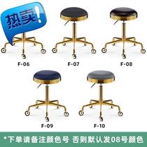 Recommended beauty stool rotating lift pulley swivel chair home round stool scissor hair salon chair stainless steel 5 barber shop large