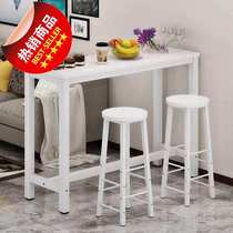 Household solid wood bar table iron wall x bar table simple casual coffee table retro small bar high bar