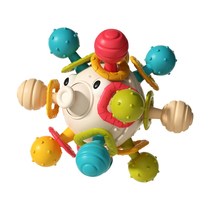 Manhattan hand-grabbing ball touch baby toy chasing red ball chewable teether baby touch ball molar 0 to 1 years old