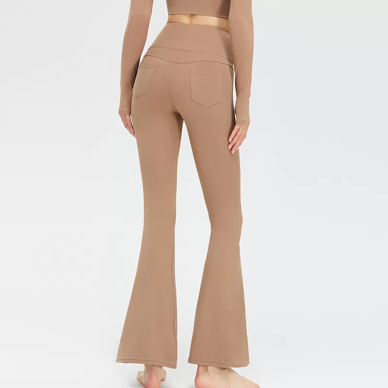 (Cross-border trading), autumn flared trousers for yoga, sports yoga clothing, uniform, underwear for hips shape correction for gym, high waist