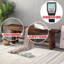 Solid wood bench home j living room wooden dining room log stool rectangular anticorrosive wood simple wood plank