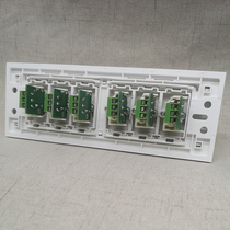 Type 118 six-digit e6 group 12-hole red and white lotus audio solder-free wire RCA socket panel switch AV