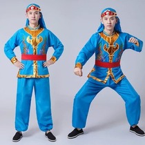 New Yangko costumes for men and women middle-aged and elderly ethnic performance waist drum gong and drum performance dragon and lion dance costumes