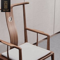 Direct sales new style Taishi chair ebony wood master full y solid wood office chair book chair official hat chair tea table chair armrest