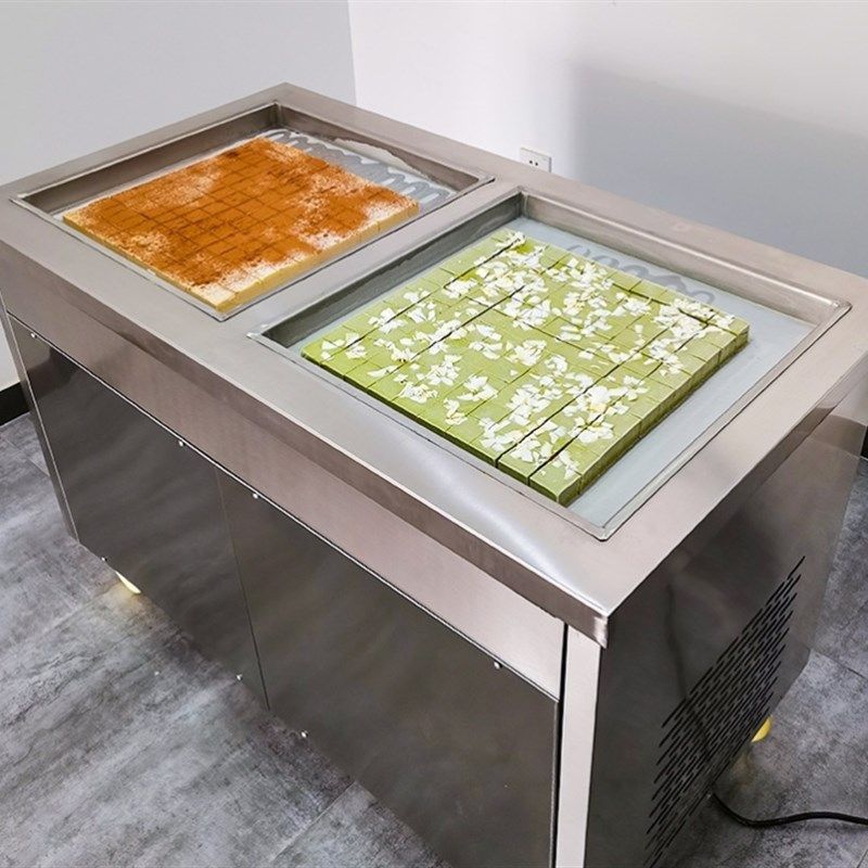 全自动炒冰机如何同时制作炒酸奶和果汁冰激凌?商用必备功能有哪些?-炒冰冰粥机-淘宝好物网