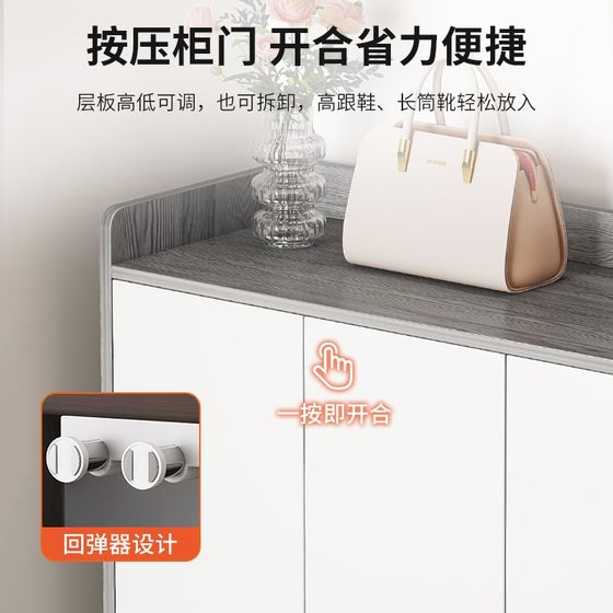 楼道鞋柜家用门口外走廊室内入户玄关柜新款2024爆款实木收纳鞋架