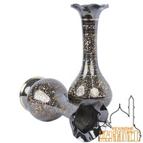 Pakistani copper 14-inch color dot vase imitation x classical art hand-carved copper vase home furnishing insert