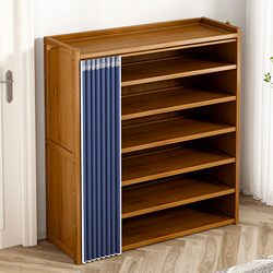 Extreme speed Bamboo shoe rack large capacity storage cabinet dustproo