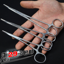 Thick curved mouth hemostatic pliers fishing pliers needle holder for picking fish hooks fish G sub stainless steel fish hook tying special large curve