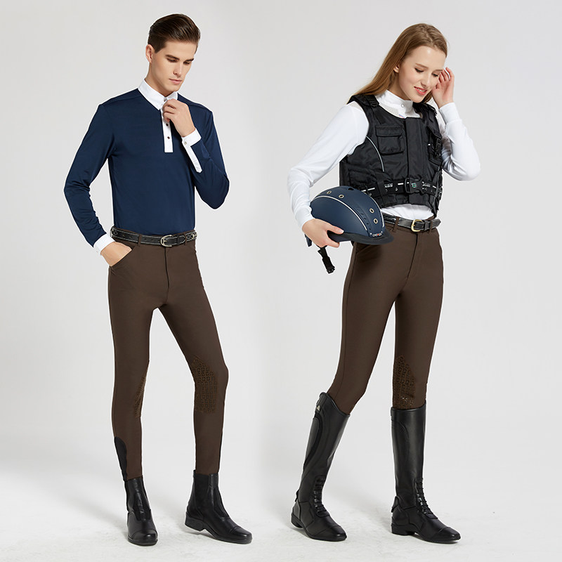 Silicone equestrian breeches non-slip breeches silicone breeches y riding pants equestrian riding pants breathable and highly elastic for boys and girls