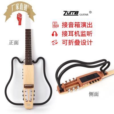 Zuma folding muted fji it's electric box beginology Portable Travel Folk Classical no headwood guitar left right-Taobao