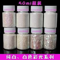 White glitter powder white colorful gold luster purple luster porcelain white transparent platinum powder diy glue material manicure
