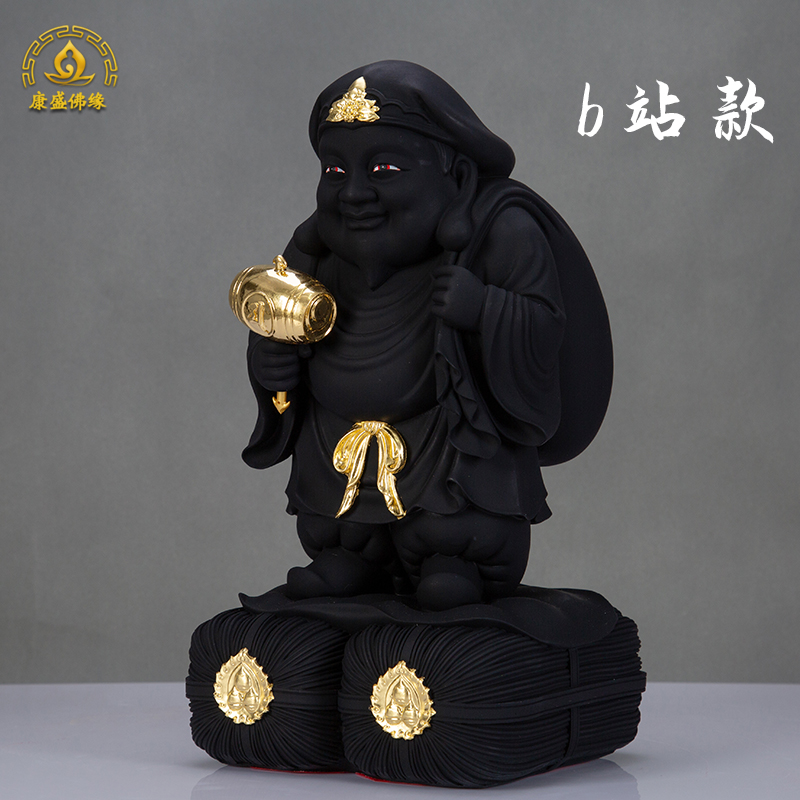 古銅仏像，賞物，置物，（旧家藏出）細工細作，古玩，古董，高1⃣️4⃣️cm，重370克 西藏工藝 純銅彫 彩絵 描金 地藏王仏 仏像 文案置物 置物擺件 時代物