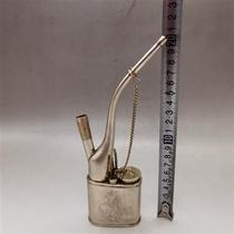 Collection of antique copper ware. White copper aged large hookah. This device is type I. It is coated with pulp and moist. The shape is correct and antique.