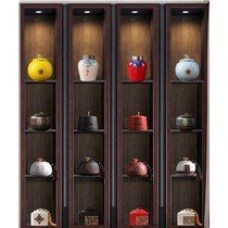 New Chinese style wall cabinet sales floor model room hotel tea room ornaments soft decorations tea cans teapot Chinese style