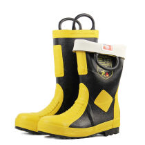 New fire-fighting boots fire-fighting protective boots rescue training boots high-top waterproof rain boots flame-retardant insulating steel plate soles