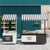 Sufa multifunctional snack cart dining cart movable z iron float stall trolley display stand snack cart night