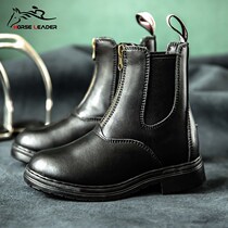 Yuemahui spring and summer seasons equestrian equipment cowhide wear-resistant childrens equestrian boots riding shoes womens equestrian short boots men