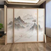 Sufa villa lobby screen office screen partition wall Chinese style decoration living room blocking hotel lobby mountain