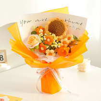 六一儿童节礼物手工毛线玫瑰成品花束送小朋友同学闺蜜小惊喜花束