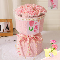 Mothers Day gift carnation bouquet for mother and teacher soap flower carnation rose bouquet finished product