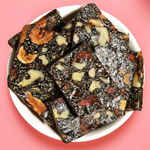 Donkey-hide gelatin cake red dates wolfberry black sesame and walnut cake internet celebrity snacks nourishing pastries small gift foods