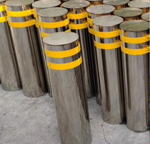 Stainless steel warning column manufacturer 304 stainless steel road anti-collision warning pile safety isolation pile reflective crossing column