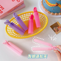 Internet celebrity fluffy hair clip hair fluffy simple temperament fixed curling barrel hair clip air bangs fluffy clip card