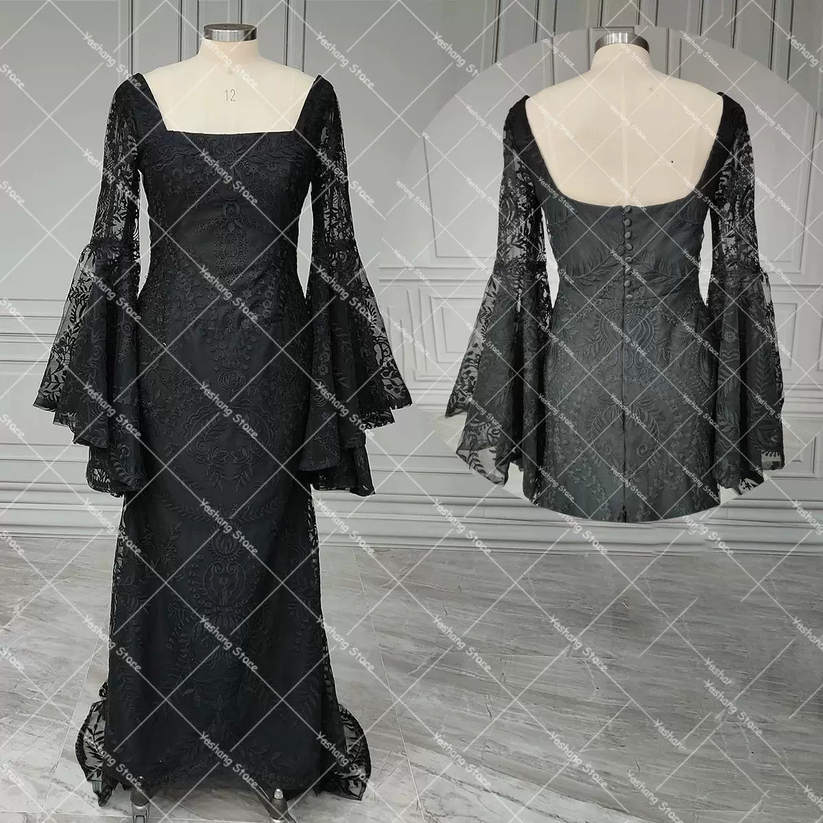 Boho длинные рукава батигу lace свадебное платье дроп-шиппинг custo