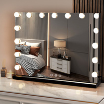 Chunlai Hollywood makeup mirror LED vanity mirror with light bulb desktop square rechargeable large fill-in light mirror