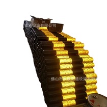 Galvanized pipe yellow and black warning piles and crossing piles with pre-embedded EGP reflective film can be ordered