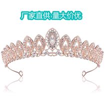 New bridal tiara small crown marquise alloy princess crown headband pearl crown tiara crown