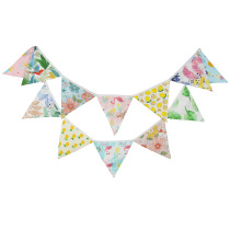 New direct selling ins Hawaiian tropical style cotton triangle string flag camping tent flag photo background wedding party