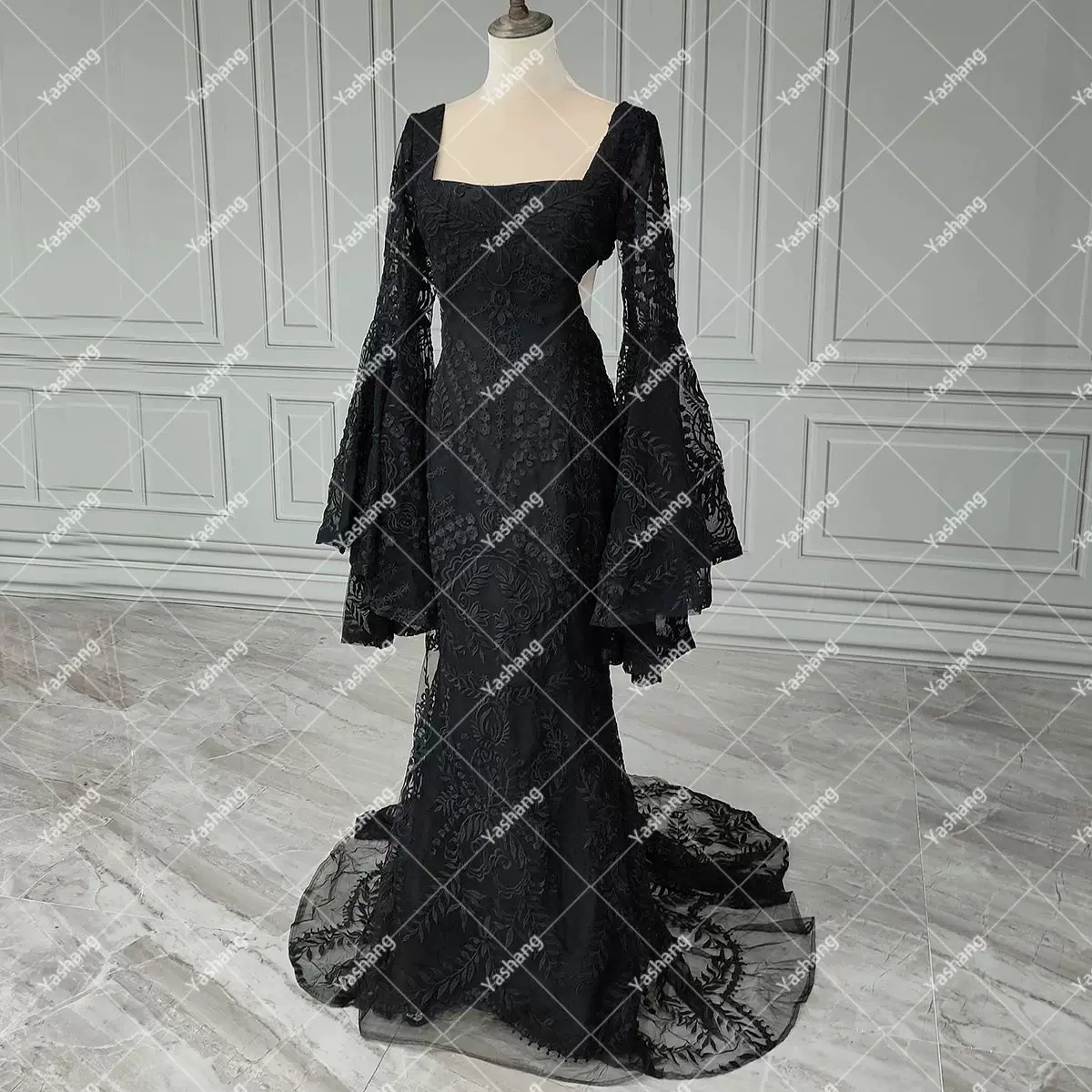 Boho длинные рукава батигу lace свадебное платье дроп-шиппинг custo