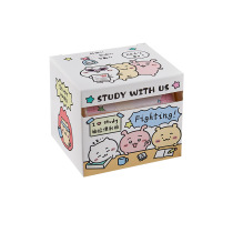 Jiji Waka cute pull-out sticky note box for primary school students with good-looking tear-off sticky notes with sticky labels