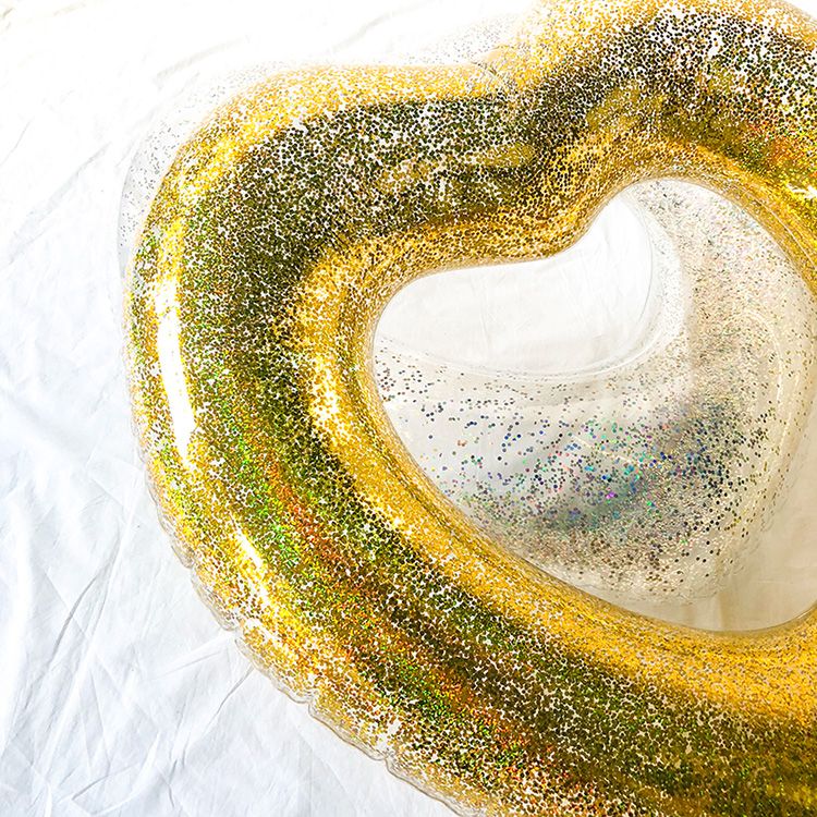 Lưới màu đỏ tình yêu sequin bơi vòng dành cho người lớn nữ dày lên vòng nổi người lớn nước sofa giường béo phao cứu sinh bơm hơi - Cao su nổi