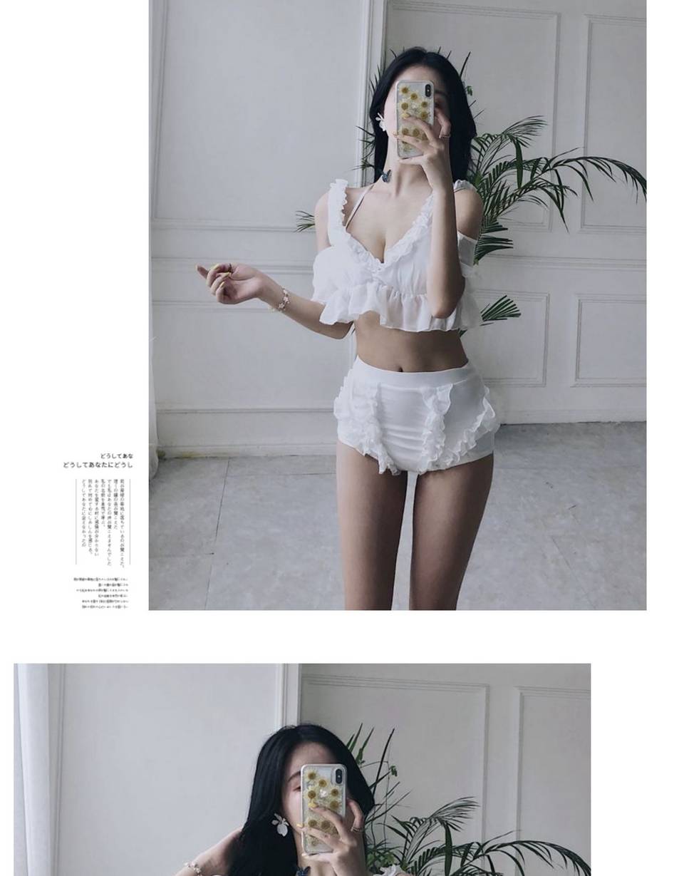 ~ Bộ đồ bó sát eo cao gợi cảm của Hàn Quốc Quần bikini nữ ngực nhỏ tập hợp áo thép lò xo nóng bỏng - Bikinis