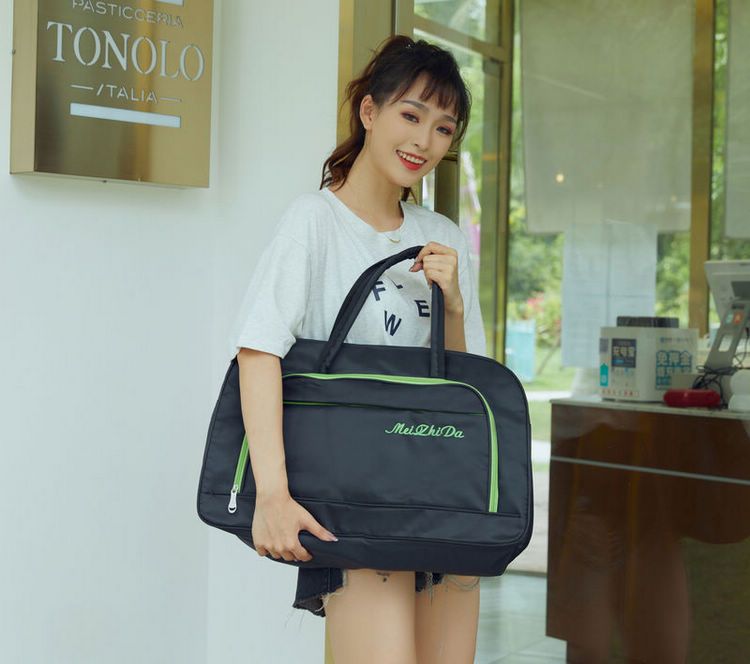 Phiên bản Hàn Quốc của túi hành lý vải Oxford dung tích lớn túi duffel nhẹ đi khoảng cách ngắn Túi du lịch nữ xách tay đơn giản chống thấm nước - Túi du lịch