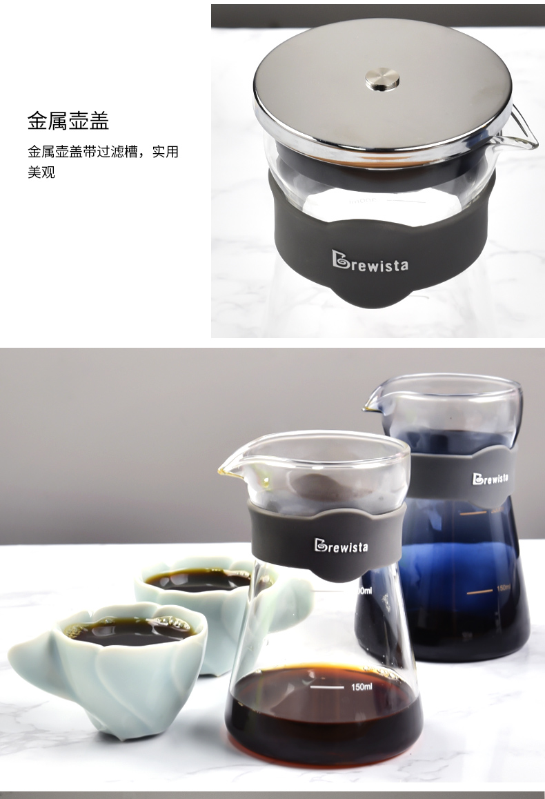 Bonavita pro-Brewista tay cà phê đổi màu cà phê nồi thủy tinh máy pha cà phê 400ml chia sẻ ly thủy tinh uống cà phê
