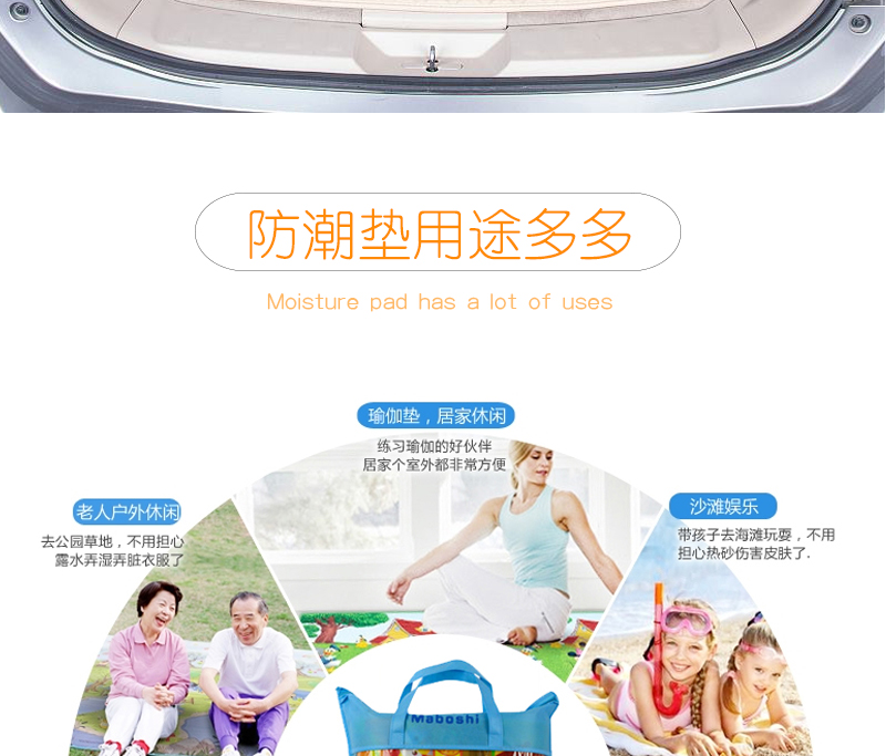 Sàn chống thấm nước lát đi chơi thảm cỏ gia dụng Thảm chống ẩm di động bên bờ biển thảm gấp bãi biển ngoài trời - Thảm chống ẩm / Mat / Gối