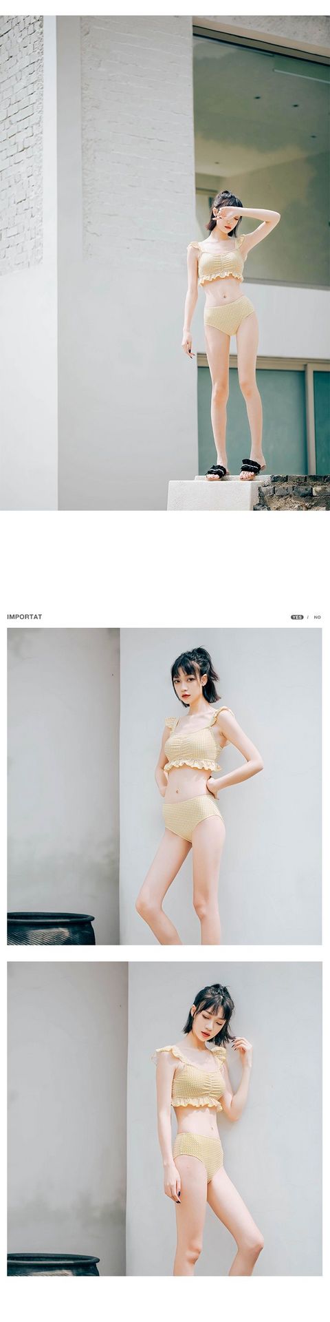 Ngực nhỏ, phong cách Nhật Bản, bên hông mịn màng, áo tắm giảm béo, bikini, áo tắm nước nóng ba mảnh nữ - Bikinis