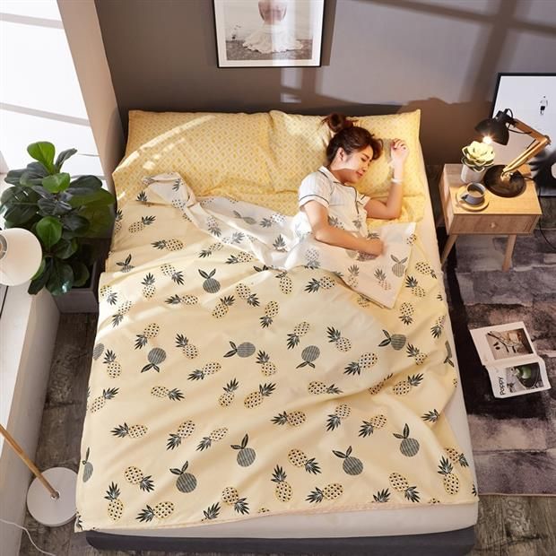 Khách sạn giường đôi du lịch người lớn túi ngủ túi ngủ mùa hè siêu mỏng người lớn nhẹ du lịch túi ngủ mùa xuân và mùa thu - Túi ngủ túi ngủ mùa hè cho bé