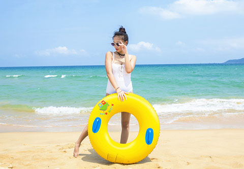 Vòng kẹo mút trẻ em người lớn vòng bơi dày vòng nách vòng tròn màu vòng bơi vòng chơi nước vòng một lớp vòng bơi dày - Cao su nổi