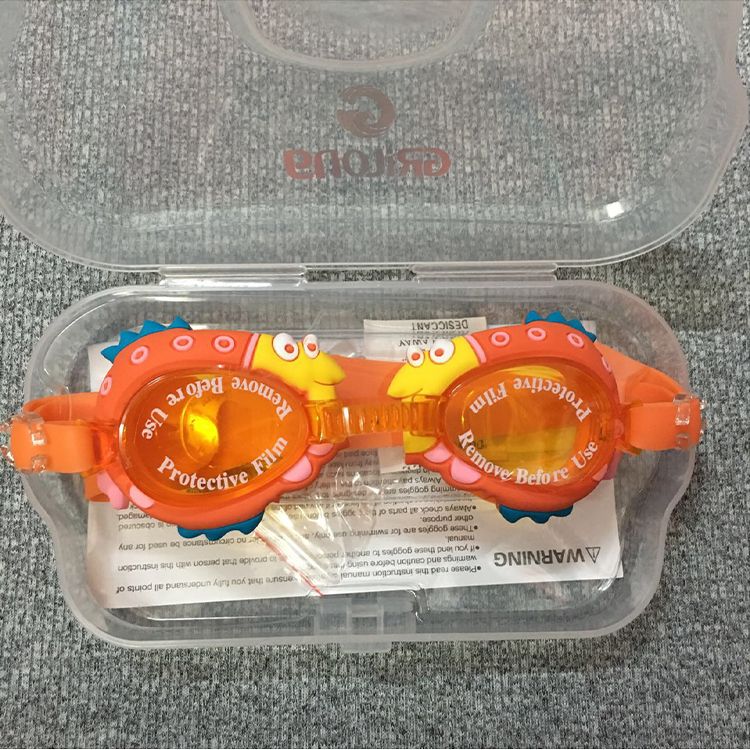Âu Mỹ độc thân nam, nữ, trẻ em, trẻ em, kính bơi HD, chống nước và chống sương mù, chú cá hề hoạt hình dễ thương, nút tai cho bé 0-10 tuổi - Goggles