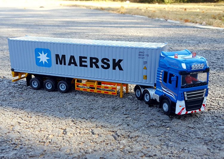 1:50 hợp kim kỹ thuật container phương tiện vận chuyển mô hình hậu cần vận chuyển hàng hóa xe kim loại xe mô hình bộ sưu tập đồ chơi trang trí - Chế độ tĩnh