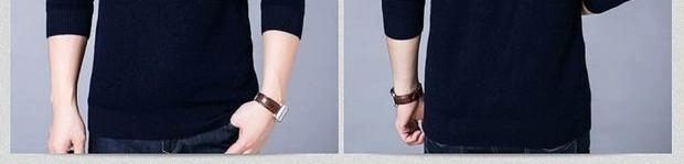 2018 mới Di Pei Luo zip cổ áo len nam dày lên thời trang trẻ trung giản dị mùa đông áo len ấm áp - Áo len thể thao / dòng may